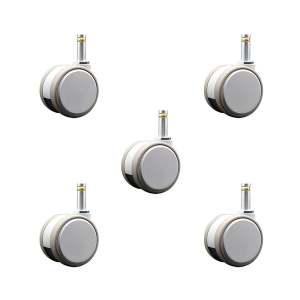 Service Caster 2.375 Inch MRI Safe Casters, 7/16 Grip Ring Stem, Set of 5, 5PK SCC-GR02S60-TPR-GRY-716138-MRI-5 - main